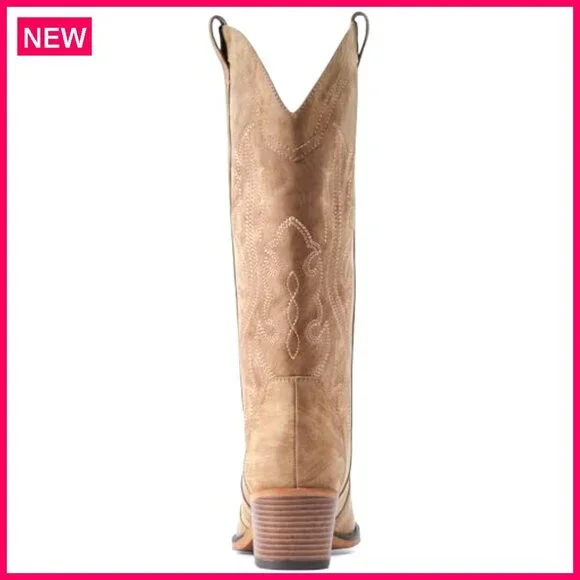 Women's Western Cowboy Boots with Chunky Heel Mid Calf Snip Toe - Picture 7 of 8